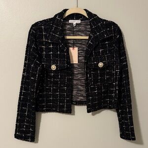 Sincerely Jules Black and White Tweed Blazer